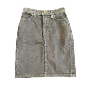 Distressed Gray Denim American Apparel Skirt